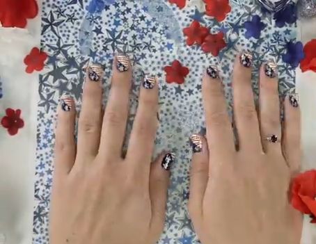 Fourth of July nail art tutorial